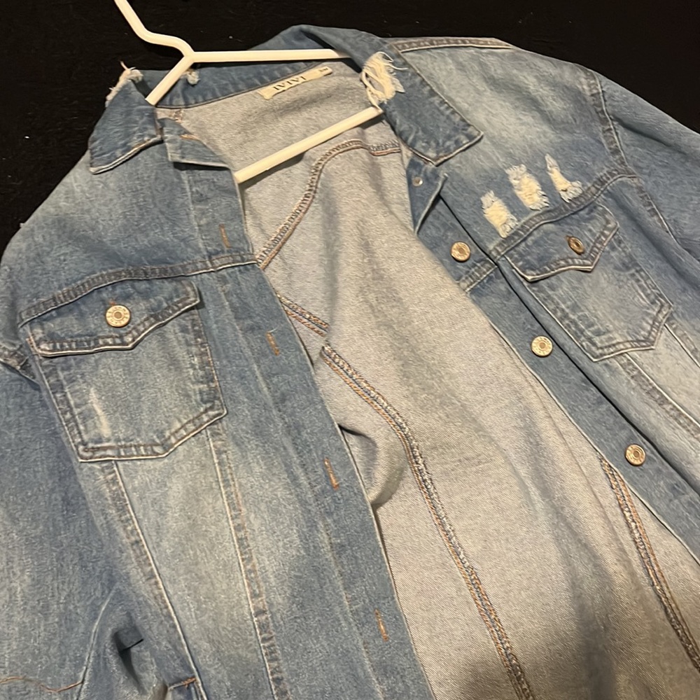 Distressed Denim Jacket - Picture 3 of 3